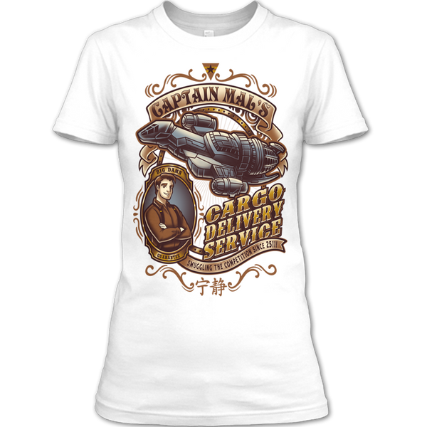 A black t-shirt with the shopify logo