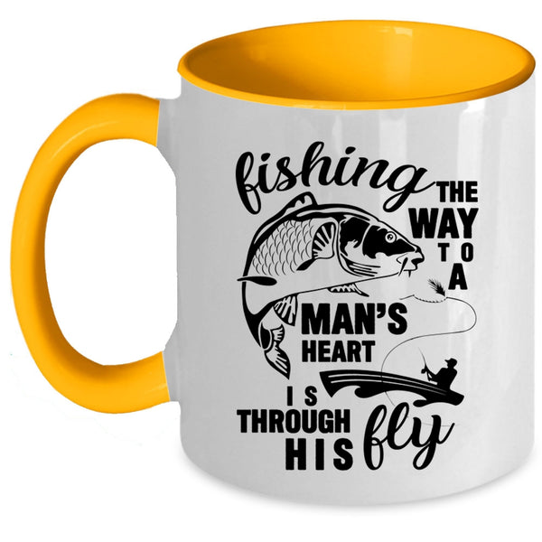 The Way To A Man's Heart Coffee Mug, Fishing Accent Mug