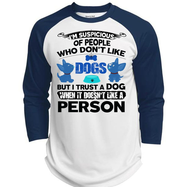 I Trust A Dog T Shirt, I Love My Dog T Shirt, Awesome T-Shirts  (Polyester Game Baseball Jersey)