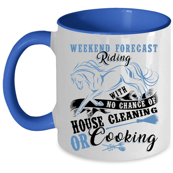 Awesome Equestrians Coffee Mug, Weekend Forecast Riding Accent Mug