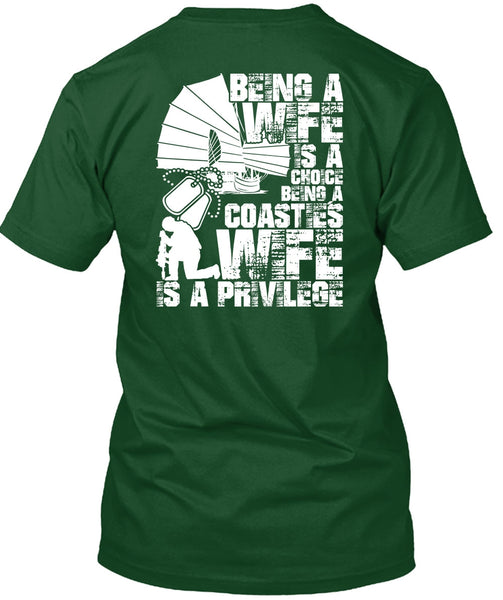 Being A Wife T Shirt, Coasties Wife T Shirt