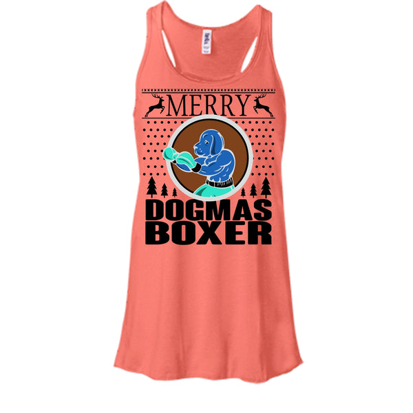 Merry Dogmas Boxer T Shirt, Cool Dog Lover T Shirt, Awesome t-shirts