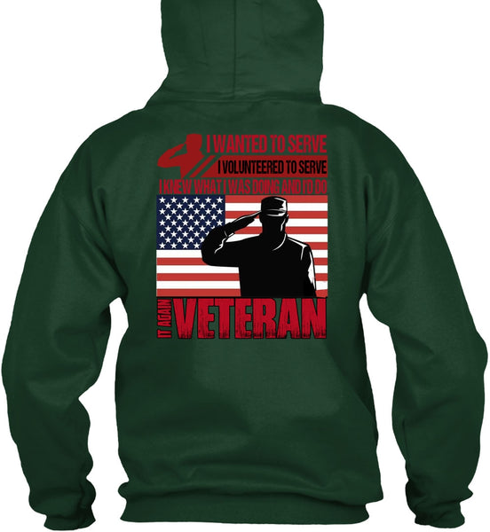 It Again Veteran T Shirt, I Wanted To Serve T Shirt
