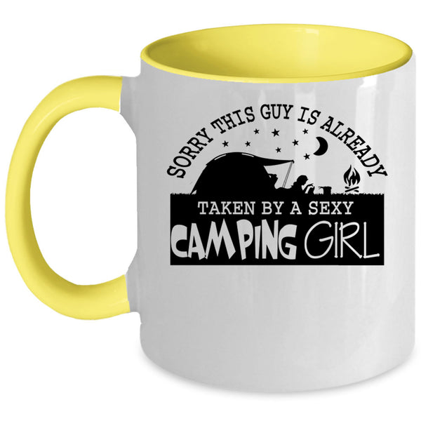 Married Coffee Mug, This Guy Is Already Taken By A Camping Girl Accent Mug