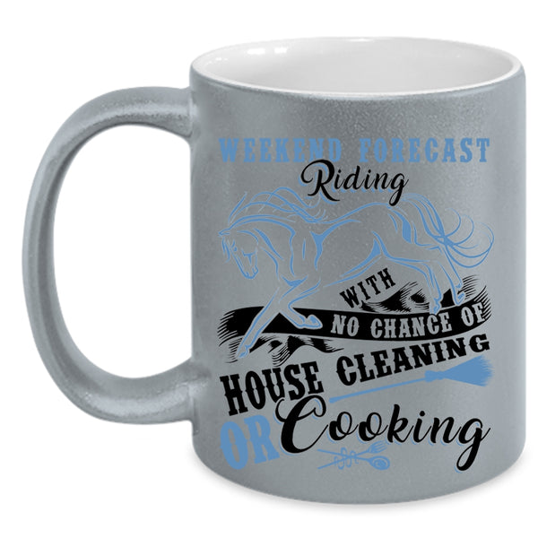 Awesome Equestrians Coffee Mug, Weekend Forecast Riding Accent Mug