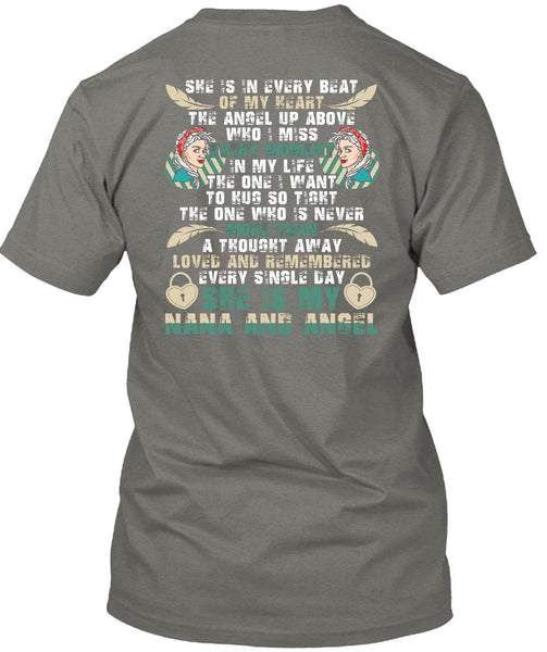 She Is My Nana And Angel T Shirt, Beat Of My Heart T Shirt