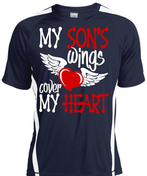 My Son's Wings Cover My Heart T Shirt, Being A Son T Shirt, Cool Shirt