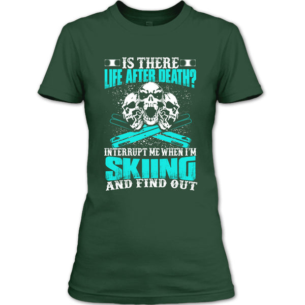 A black t-shirt with the shopify logo