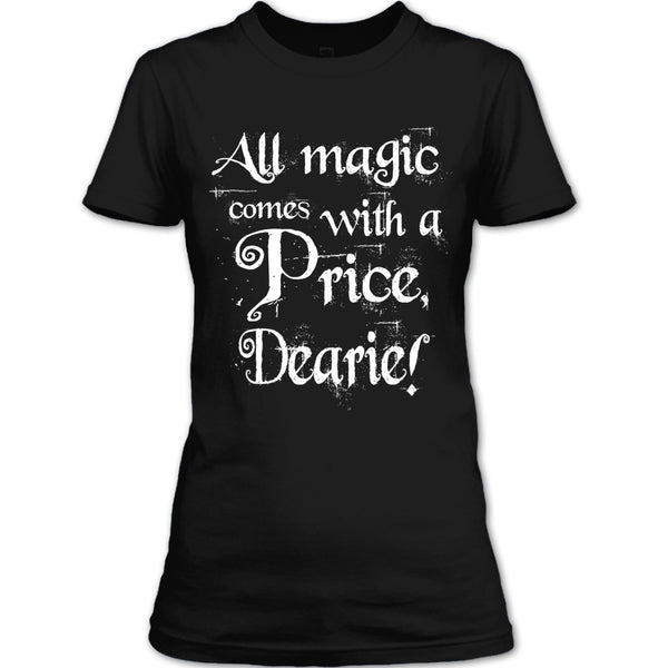 A black t-shirt with the shopify logo