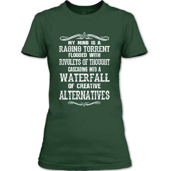 A black t-shirt with the shopify logo