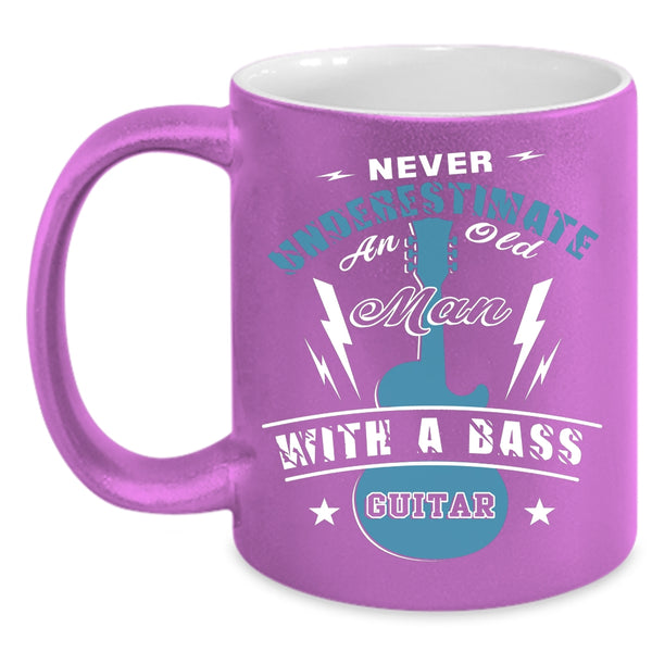 An Old Man With A Bass Guitar Coffee Mug, Awesome Grandpas Coffee Cup