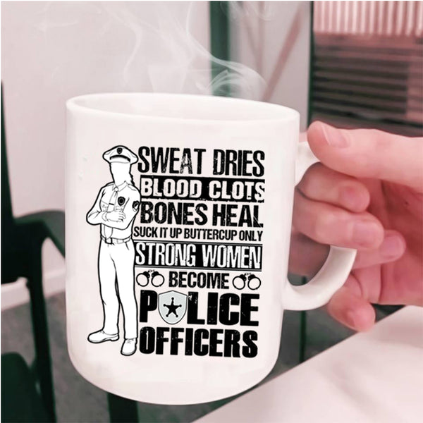 Awesome Husband Coffee Mug, Only Strong Men Become Police Officers Cup