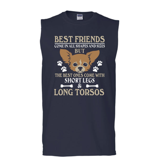The Best Dog Come With Short Legs & Long Torsos Shirt, Cool Dog Shirt (Men's Cotton Sleeveless)