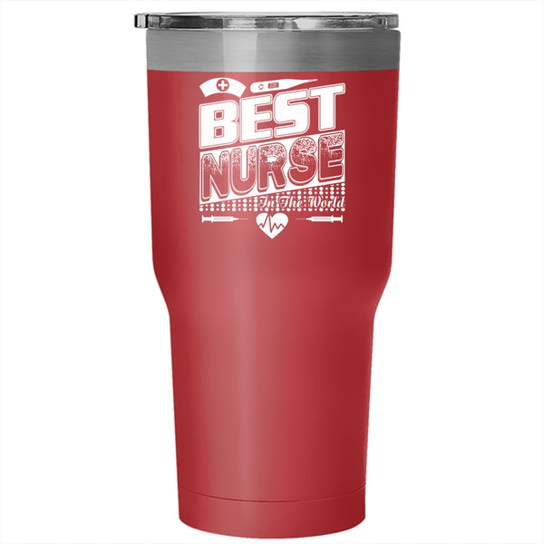 Best Nurse In The World Tumbler 30 oz Stainless Steel, I Love My Nurse Travel Mug