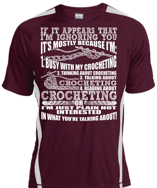 Reading About Crocheting T Shirt, Talking About Crocheting T Shirt, Cool Shirt