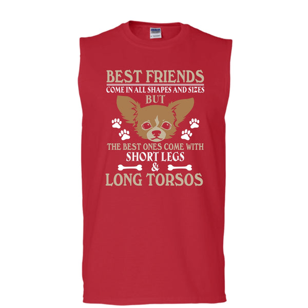 The Best Dog Come With Short Legs & Long Torsos Shirt, Cool Dog Shirt (Men's Cotton Sleeveless)
