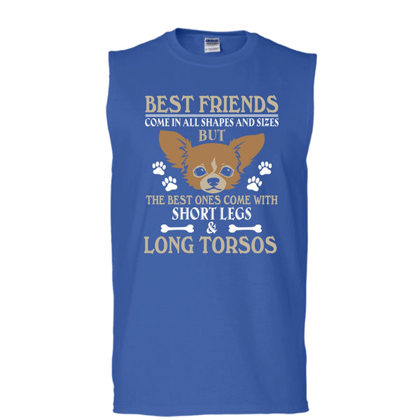 The Best Dog Come With Short Legs & Long Torsos Shirt, Cool Dog Shirt (Men's Cotton Sleeveless)