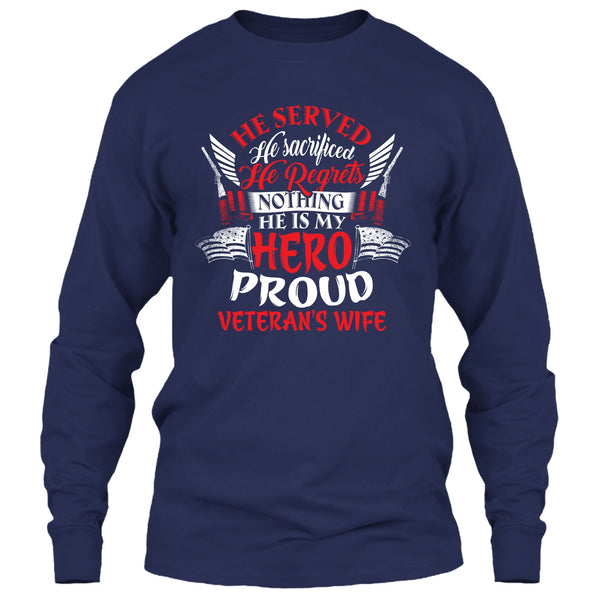 Proud Veteran's Wife T Shirt, Cool Veteran Husband T Shirt