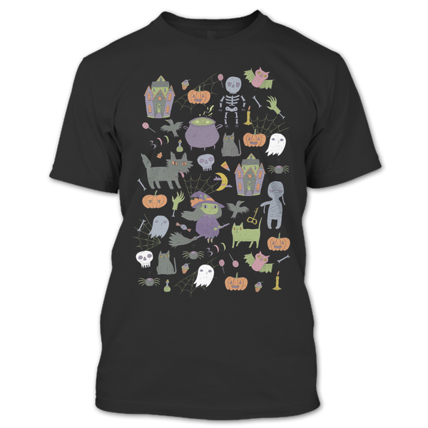 A black t-shirt with the shopify logo