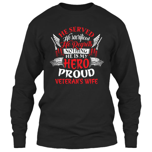 Proud Veteran's Wife T Shirt, Cool Veteran Husband T Shirt