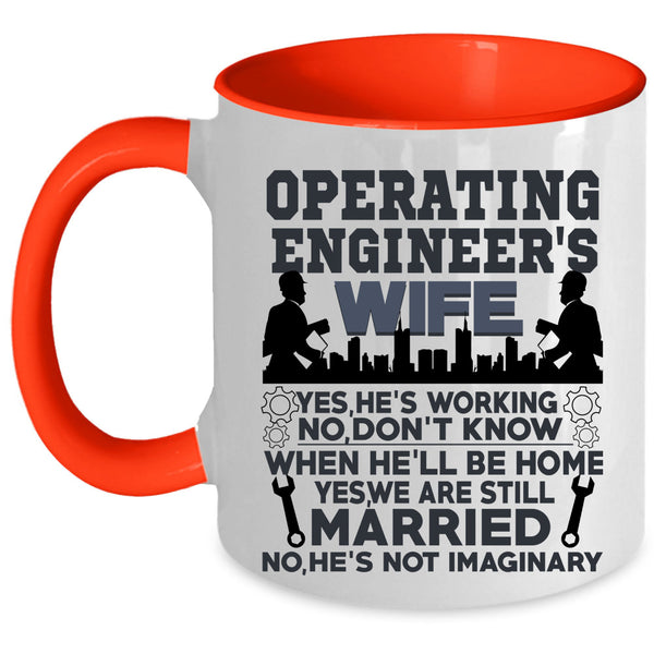 Just Married Coffee Mug, Operating Engineer's Wife Accent Mug