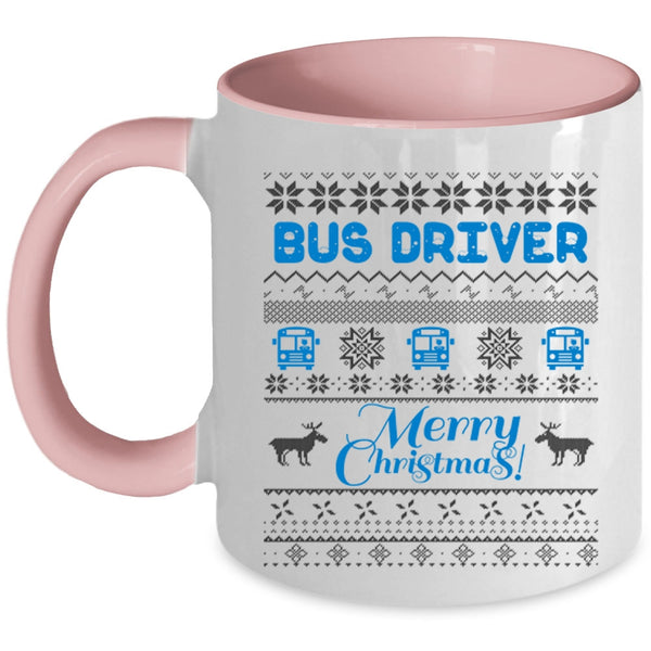 Merry Christmas Coffee Mug, Bus Driver Accent Mug