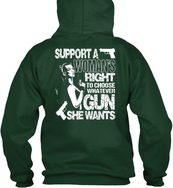Choose Whatever Gun T Shirt, Support A Woman's Right T Shirt