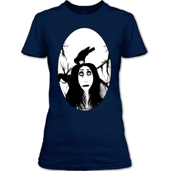 A black t-shirt with the shopify logo