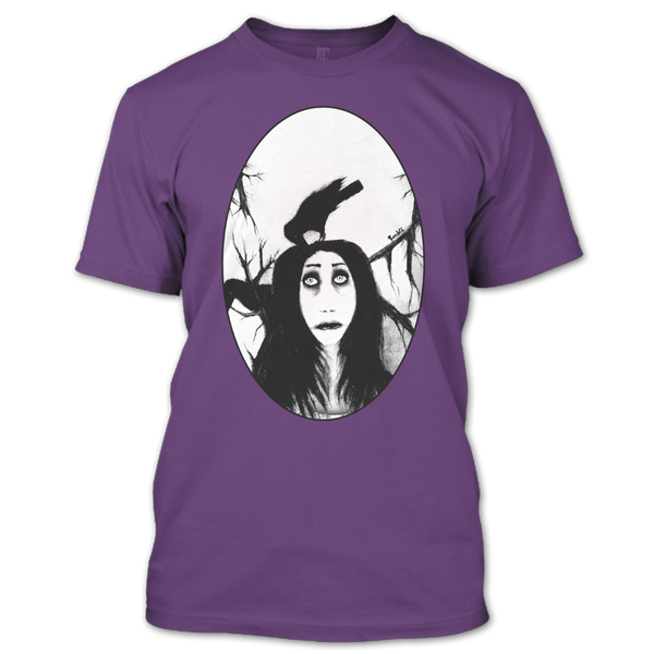 A black t-shirt with the shopify logo