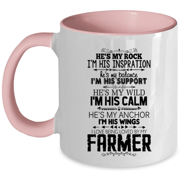 I Love Farmer Coffee Mug, I Love Being Loved By My Farmer Accent Mug