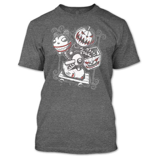 A black t-shirt with the shopify logo