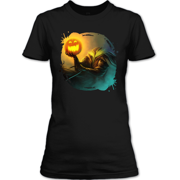 A black t-shirt with the shopify logo