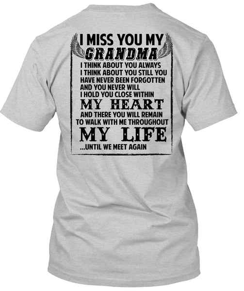 I Miss You My Grandma T Shirt, I Love Nana T Shirt