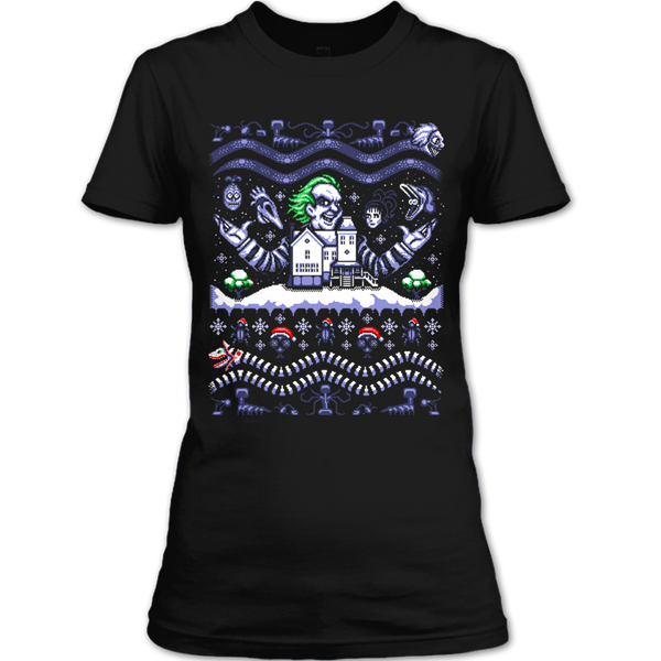 A black t-shirt with the shopify logo