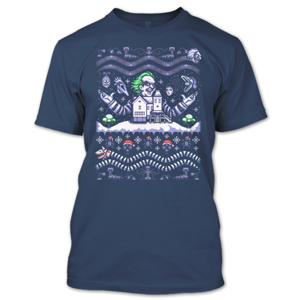 A black t-shirt with the shopify logo