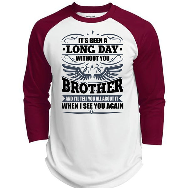 Long Day Without You Brother T Shirt, I Love Brother T Shirt, Awesome T-Shirts  (Polyester Game Baseball Jersey)