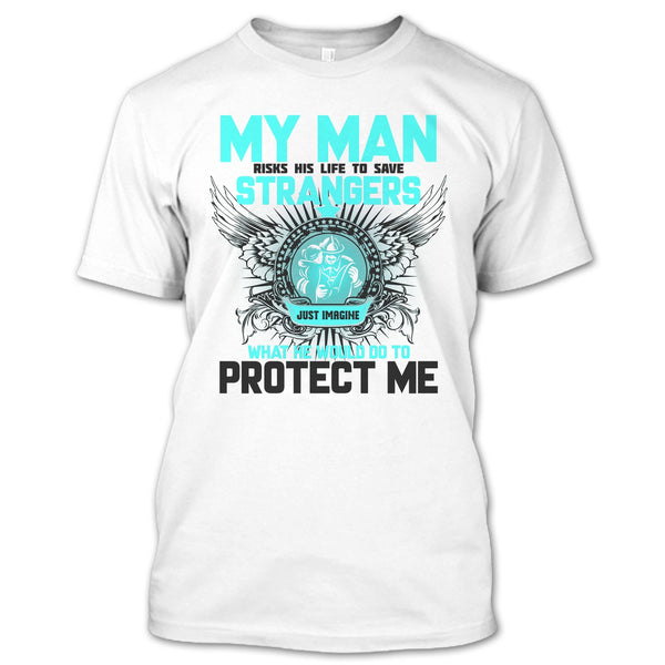 A black t-shirt with the shopify logo