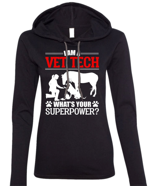 I Am A Vet Tech T Shirt, Being A Vet Tech T Shirt (Anvil Ladies Ringspun Hooded)