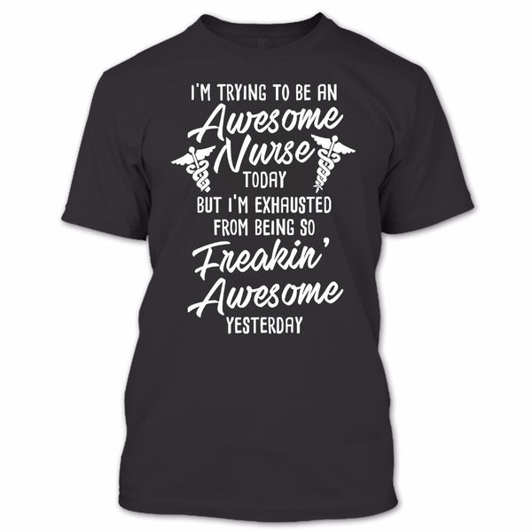 A black t-shirt with the shopify logo