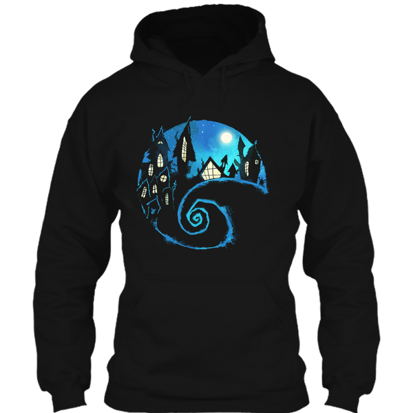 A black t-shirt with the shopify logo