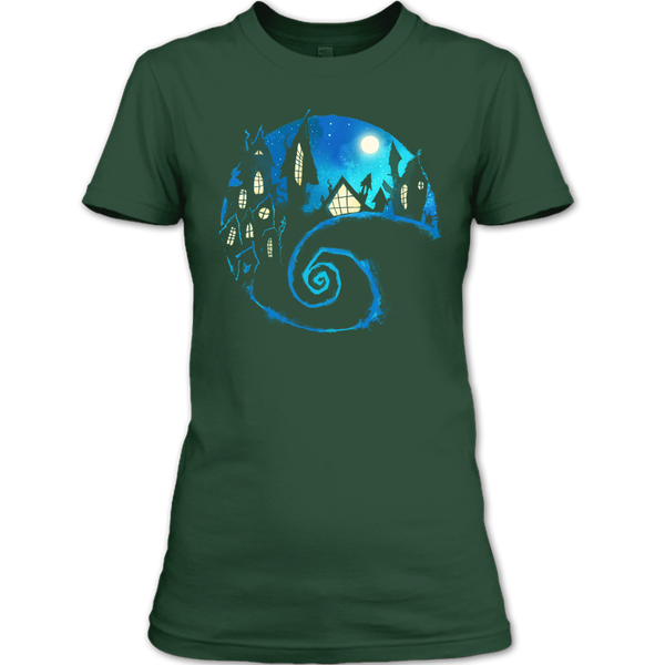 A black t-shirt with the shopify logo