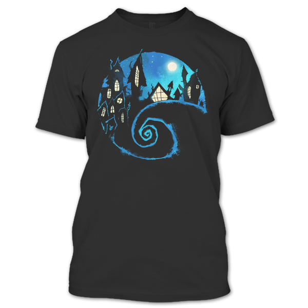 A black t-shirt with the shopify logo