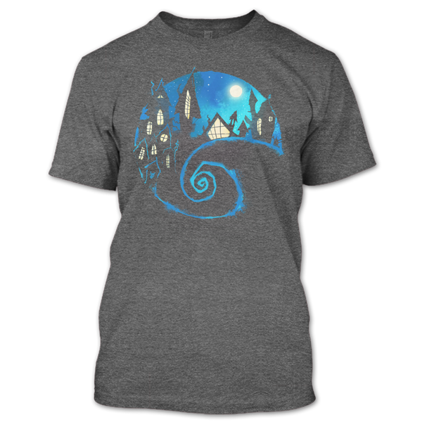 A black t-shirt with the shopify logo