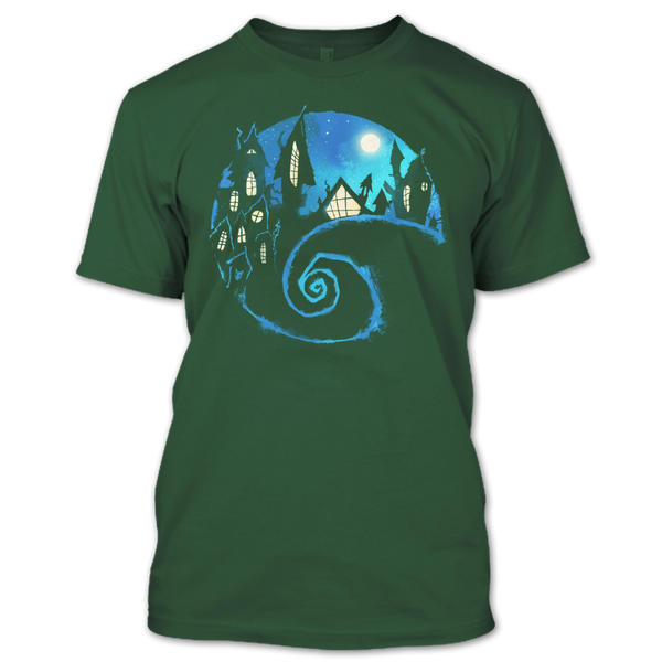 A black t-shirt with the shopify logo