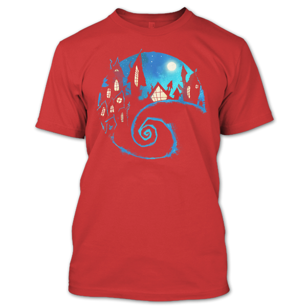 A black t-shirt with the shopify logo