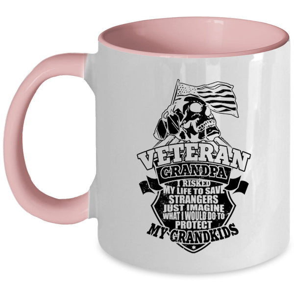 I Would Do To Protect My Grandkids Coffee Mug, Veteran Grandpa Accent Mug