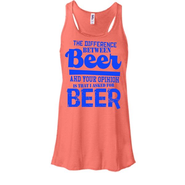 The Difference Between Beer T Shirt, Coolest Beer Drinker Tank Top