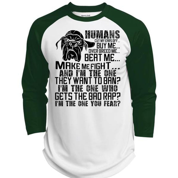 Humans Cut My Ears Off Buy Me T Shirt, I Love Pit Bull T Shirt, Awesome T-Shirts  (Polyester Game Baseball Jersey)