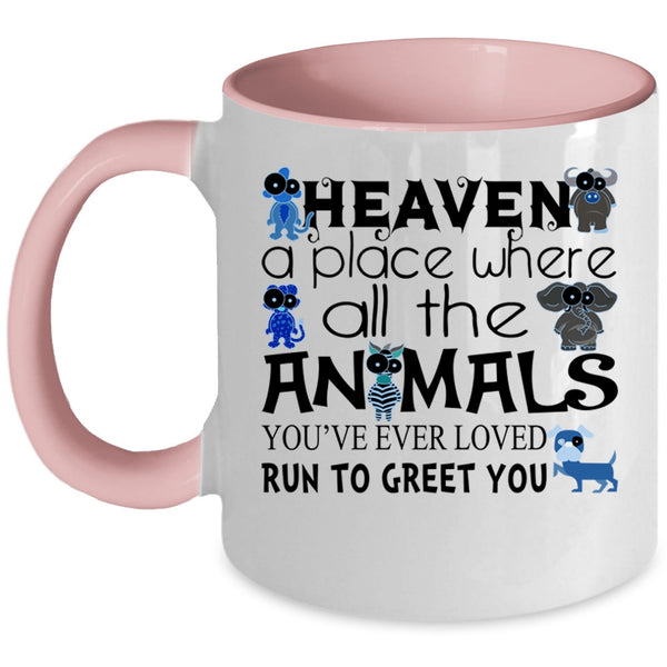 Heaven A Place Where All The Animals Cup, Lovely Cats Mug