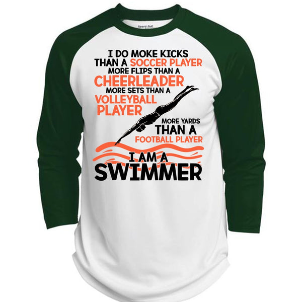 I Am A Swimmer T Shirt, I Love Swimming T Shirt, Awesome T-Shirts  (Polyester Game Baseball Jersey)